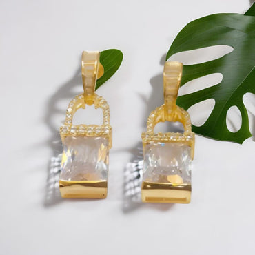 Chichify Stylo AD Golden Lock Earrings