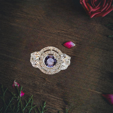 Chicify Black Diamond rousing Adjustable Ring