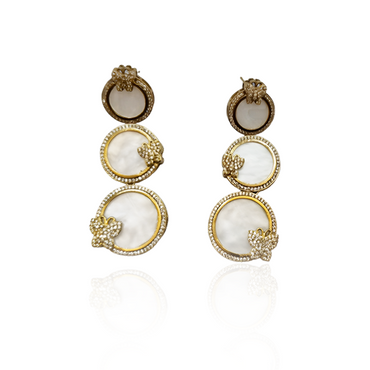 3 Layer Mother of Pearl Butterfly Earrings