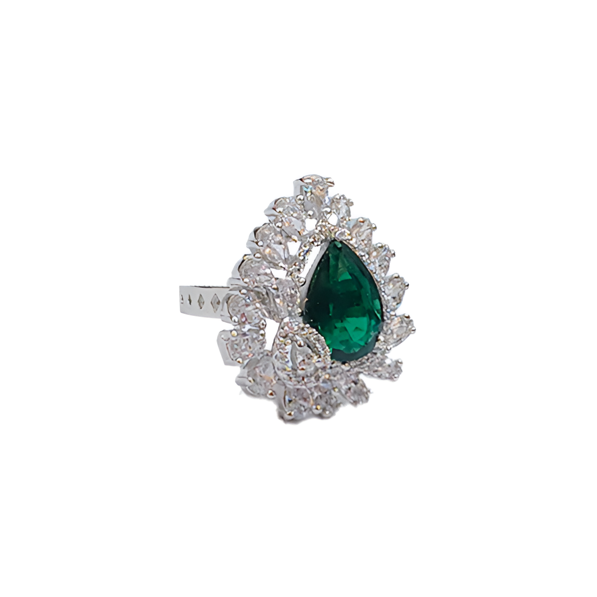 Chichify Green Zirconia adjustable Ring