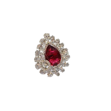 Chichify Red Zirconia adjustable Ring