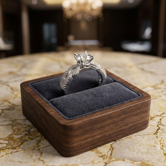 Chichify Eternal Spark Solitaire Ring – Silver Tone CZ Statement Ring for Women