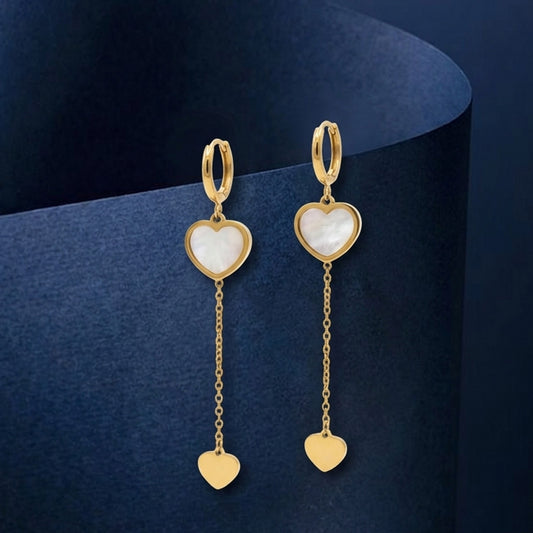 Elegant Heart-Shaped Drop Earrings | Perfect Party & Occasion Wear for Women