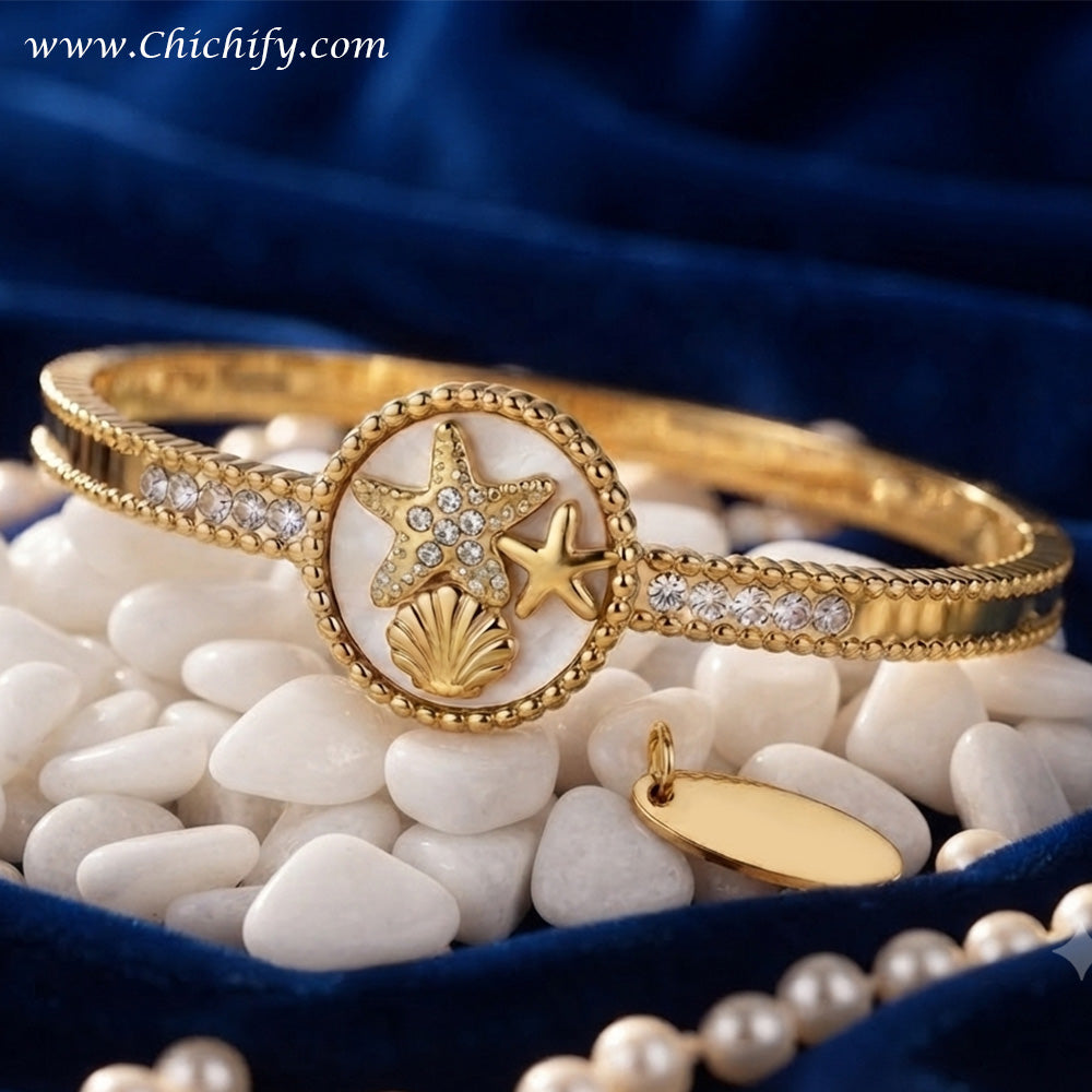 Ocean Star Charm Gold Bracelet
