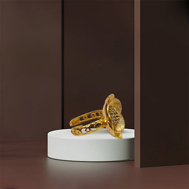 Chichify AD Gold Rose adjustable Ring