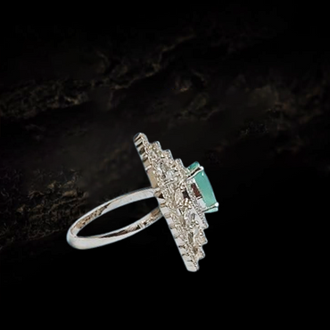 Chichify Largish Mint Ovoid AD Ring