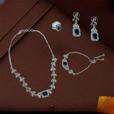 Chichify Elegant AD Blue Necklace