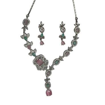 Designer Silver AD Necklace