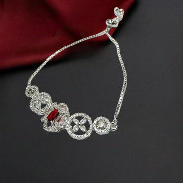 Silver AD White Designer Bracelet