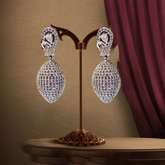 Trendy Purple Danglers Stylish Earrings