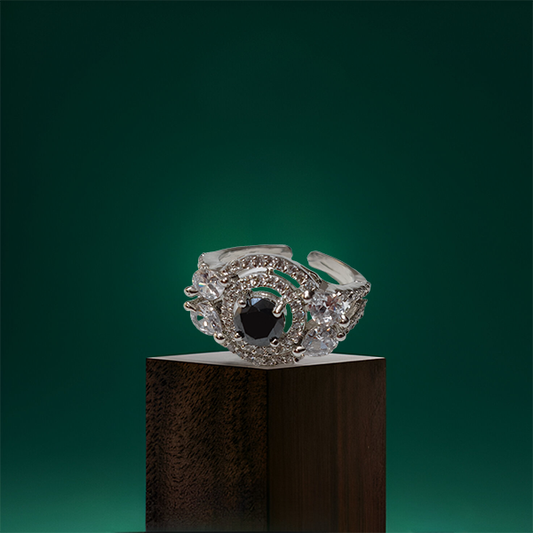 Chicify Purple Diamond rousing Adjustable Ring