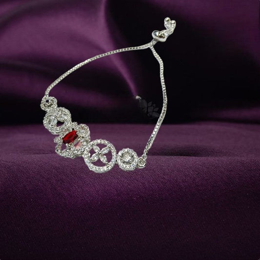 Silver AD White Designer Bracelet