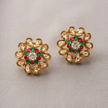 Elegant Handcrafted Moissanite Flower Studs for Everyday Wear