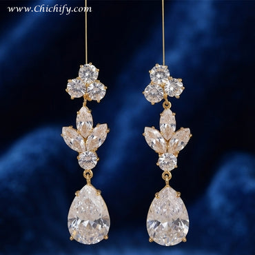 Celeste Radiance Teardrop Earrings