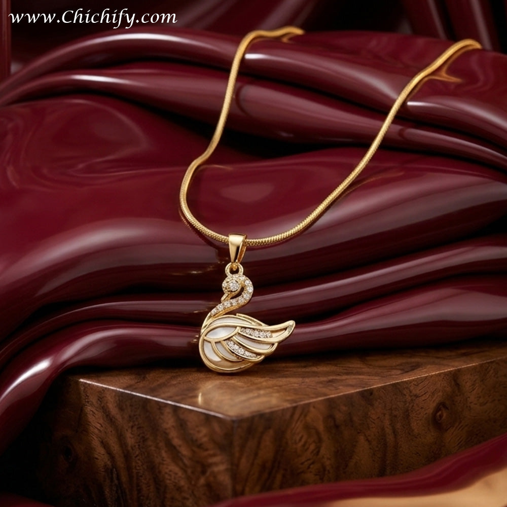 Grace Swan Anti-Tarnish Pendant Necklace