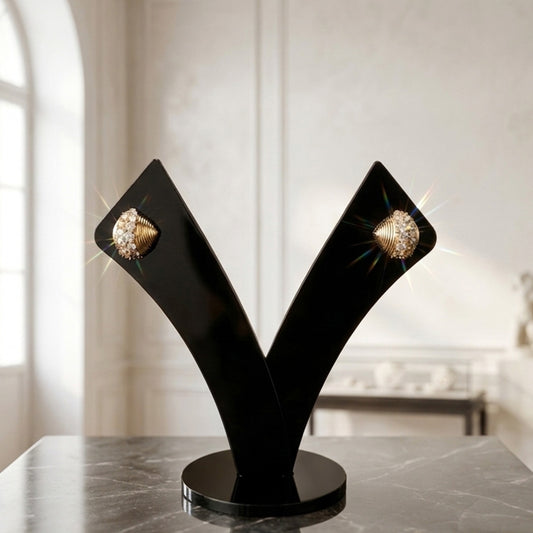 Elegant Fin-Style Post Earrings for Women | Modern Minimal Design