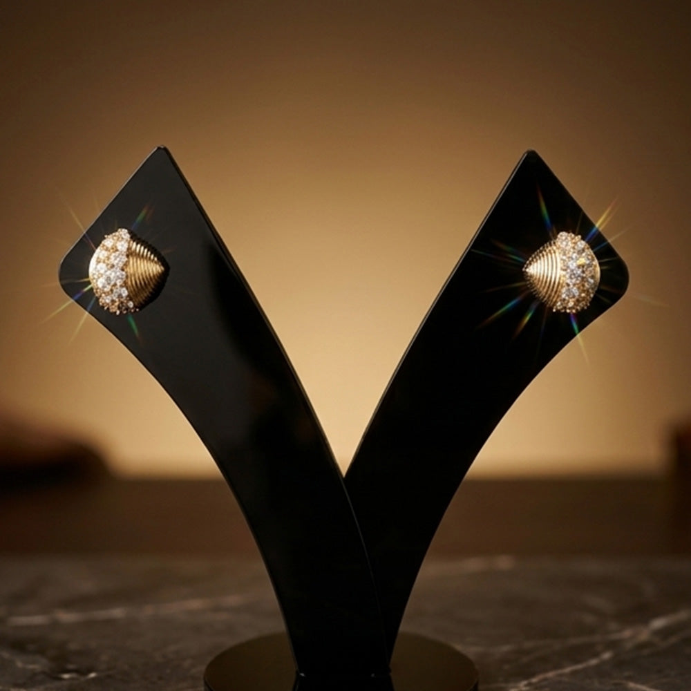 Elegant Fin-Style Post Earrings for Women | Modern Minimal Design