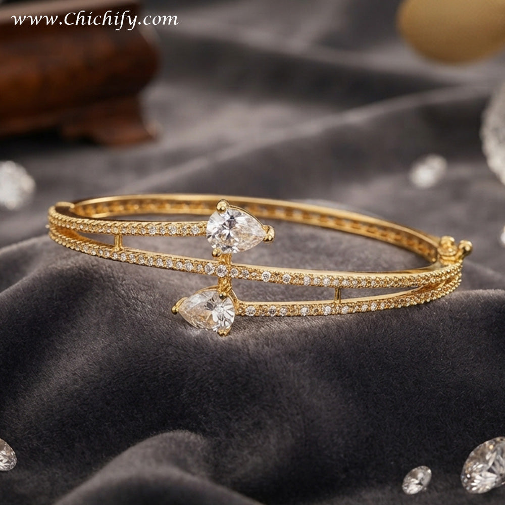 Heart bound Elegance American Diamond Bracelet