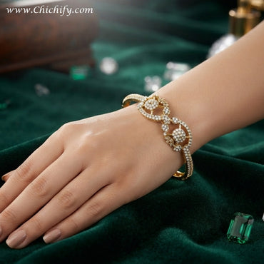 Royal Bloom American Diamond Bracelet
