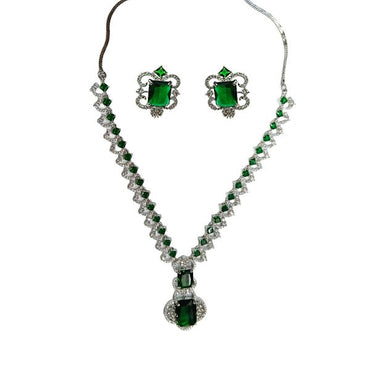 Nita Ambani Green AD Necklace - Premium Quality
