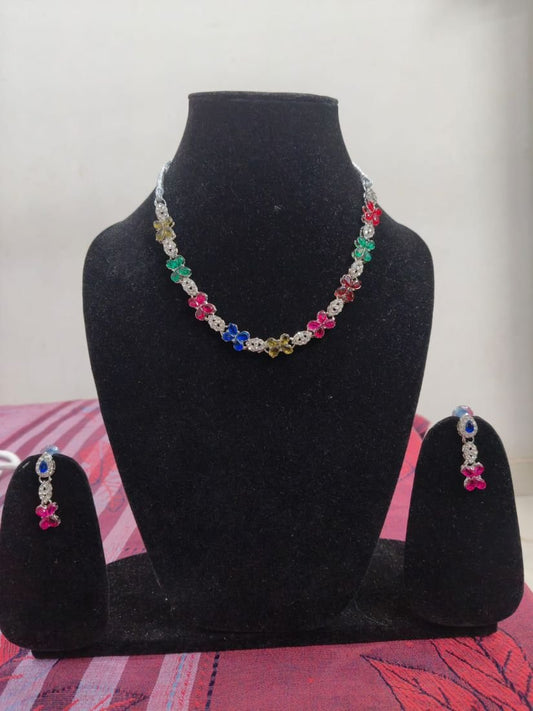 Rainbow Multi Color Fancy Necklace