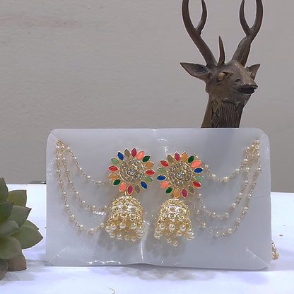 Traditional Multicolor Fancy Jhumka With Beads