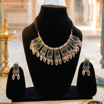Imitation Alloy Silver Necklace (More Pankh)