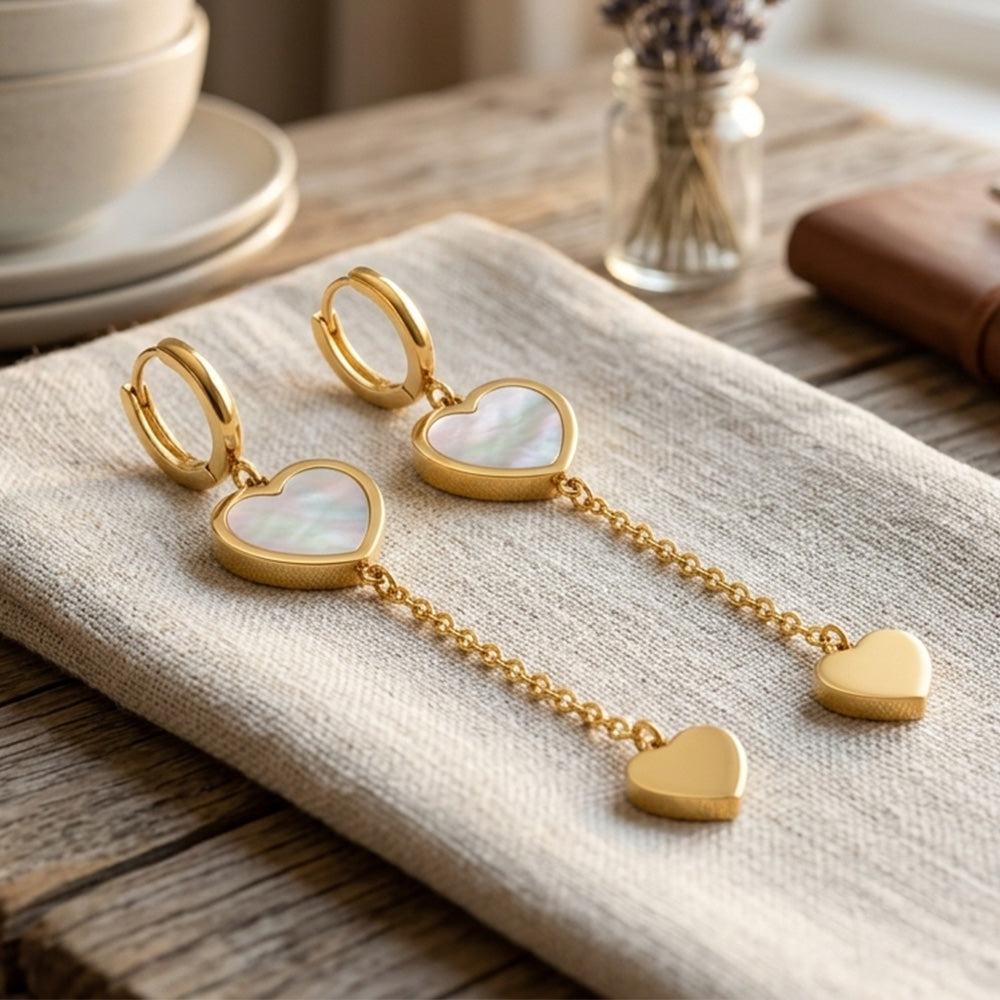 Elegant Heart-Shaped Drop Earrings | Perfect Party & Occasion Wear for Women