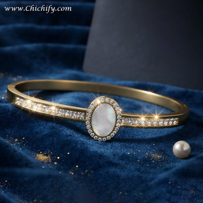 Luna Pearl Halo Luxe Bracelet
