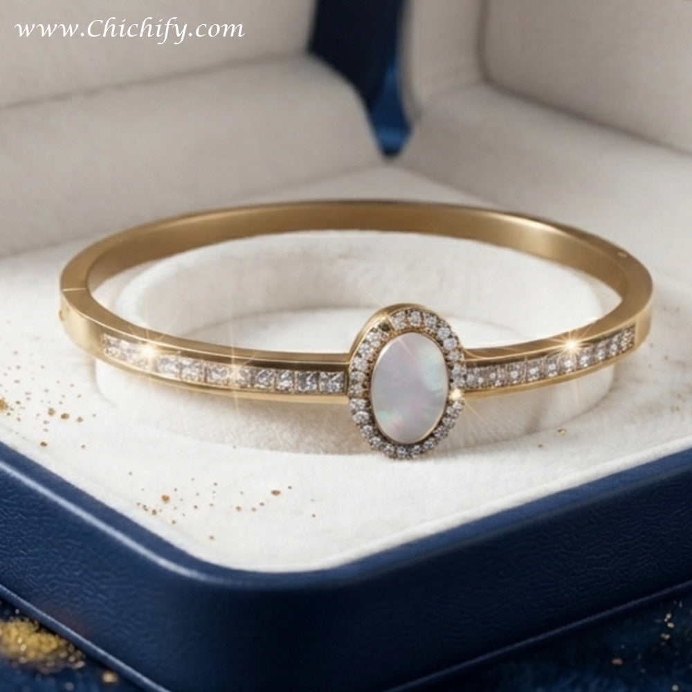 Luna Pearl Halo Luxe Bracelet