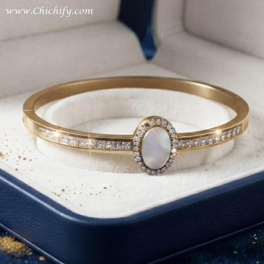 Luna Pearl Halo Luxe Bracelet