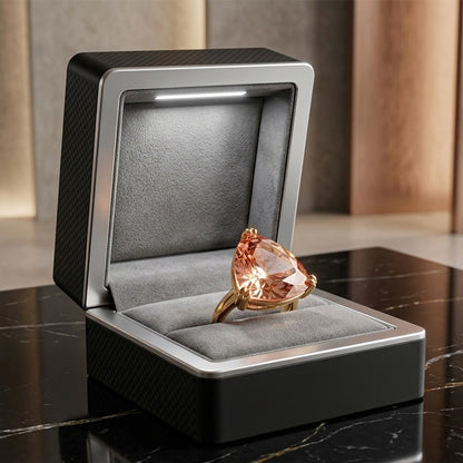 Candy Glass Statement Rings – Sunset Peach