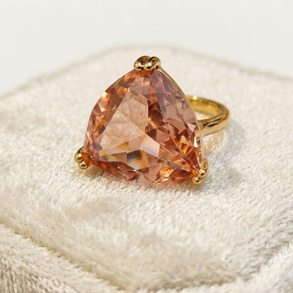 Candy Glass Statement Rings – Sunset Peach