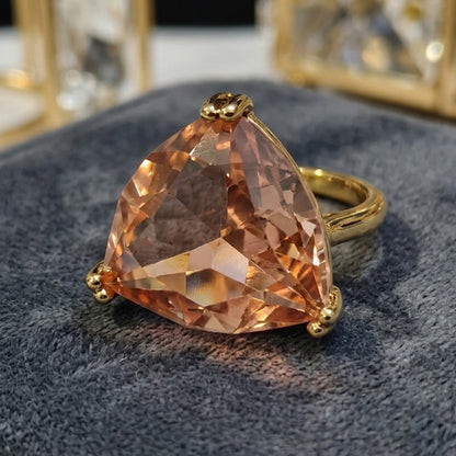 Candy Glass Statement Rings – Sunset Peach
