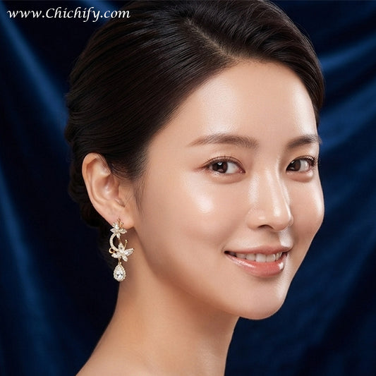 Butterfly Blossom Crystal Earrings
