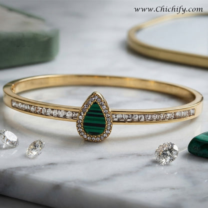Emerald Teardrop Luxe Bracelet