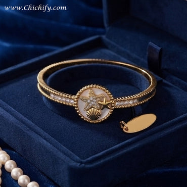 Ocean Star Charm Gold Bracelet