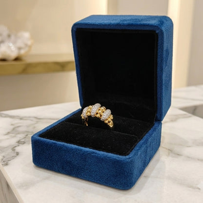 Vintage Dome CZ Ring – Timeless Elegance Adjustable Ring for Women