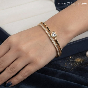Eternal Heart Spark Gold Bracelet