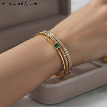 Emerald Radiance Luxe Bracelet
