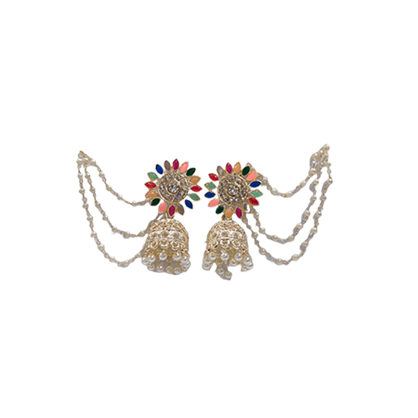 Traditional Multicolor Fancy Jhumka With Beads