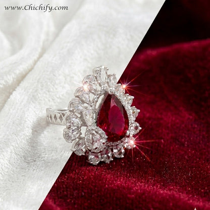 Ruby Luxe Adjustable Statement Ring