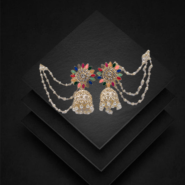 Traditional Multicolor Fancy Jhumka With Beads