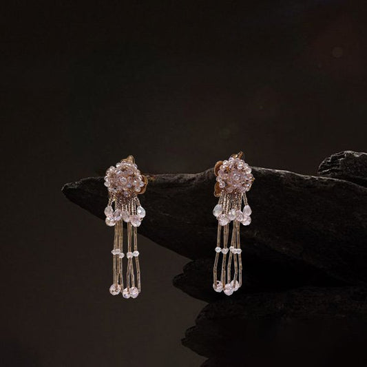 Golden Drop Long Trendy Earrings