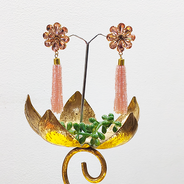 Western Stylish Long Flower Earrings
