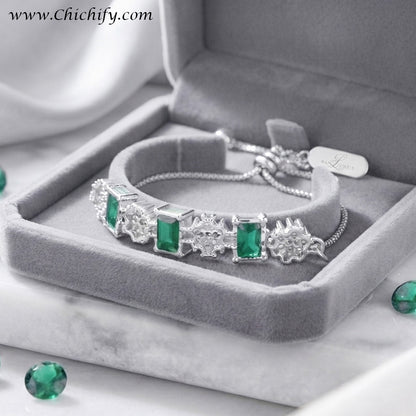 Emerald Royale Zircon Tennis Mint Bracelet