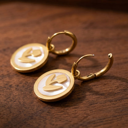 Chichify Stylish Gold-Plated Floral Tulip Earrings for Professional Women