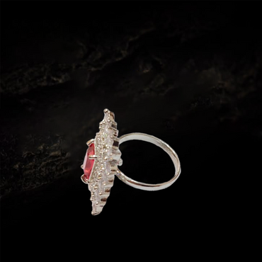 Chichify Median  Mint AD Square Ring