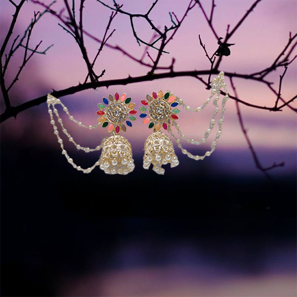Traditional Multicolor Fancy Jhumka With Beads