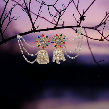 Traditional Multicolor Fancy Jhumka With Beads